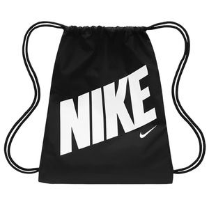 New Nike Gym Sack kids graphic 12L black bag